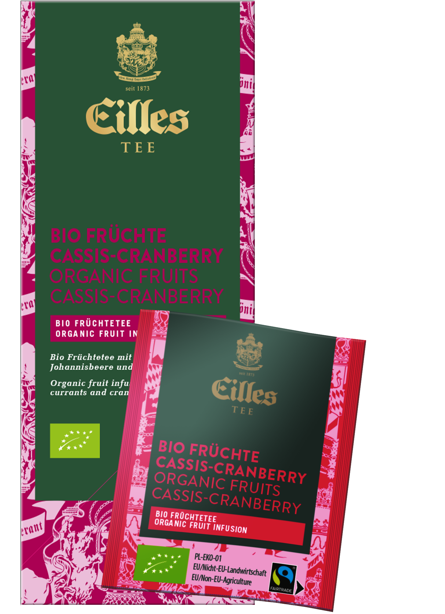 EILLES TEE BIO & FAIRTRADE - ovocný čaj - černý rybíz a brusinka, CZ-BIO-001