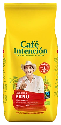 CAFÉ INTENCIÓN Selección Peru, bio&FT, 1000g - zrno, CZ-BIO-001