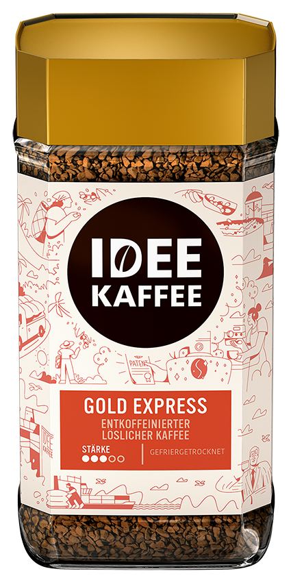 IDEE KAFFEE GOLD EXPRESS - 200g - instantní káva bez kofeinu